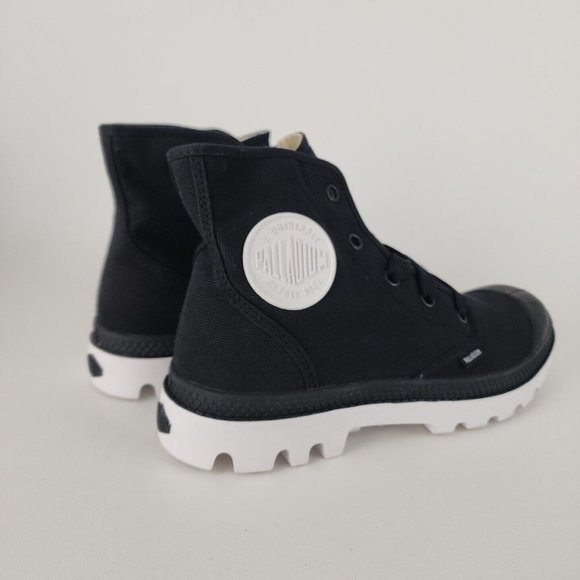 Palladium Blanc Hi Black Outdoor Hiking Canva 5 Men = 6.5 Women - Picture 5 of 12